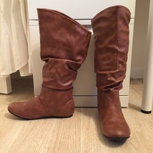 Wet Seal Basey Slouch Boot Brown Sz 9